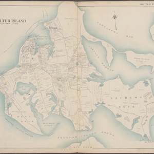 Shelter Island Map - Seekartendruck