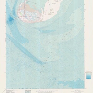 Fisherman's Island Virginia Mapa - 1980 - Impresión de carta náutica