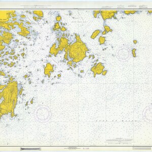 Blue Hill Bay Maps 1971 - Nautische Karte Druck
