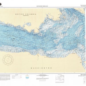 Estrecho de Juan de Fuca - Puerto Ángeles - Carta Náutica Imprimir