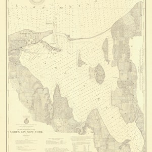 Great Sodus Bay - New York - Lake Ontario Historische Karte 1926 - Seekarte Druck