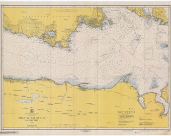 フアン・デ・フカ海峡地図 1948年 - 海図プリント