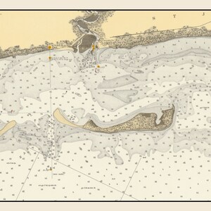 Hund Island Karte 1936 - Seekarten-Druck