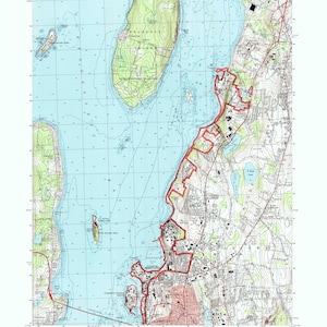 Prudence Island (RI) Karte 1996 - Seekarte