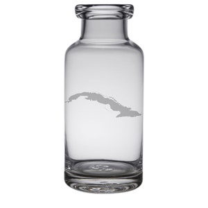 Cuba Engraved Glass Carafe - Engraved in the USA