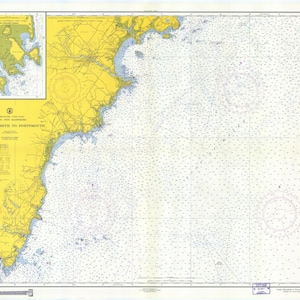 Mapa de Cape Elizabeth a Portsmouth 1958 - Impresión de cartas náuticas