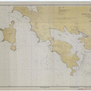 Culebra Map - Ziel Bay Historische Historische Karte 1929 - Seekarte Druck