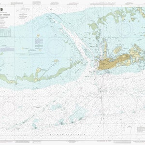 Carte du port et des approches de Key West - 1987 - Carte nautique
