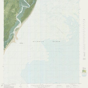 Cabretta Inlet Map - 1979 - Nautical Chart Print