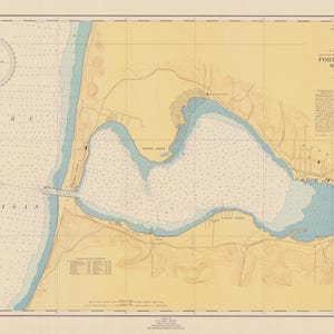 Lake Michigan - Portage Lake Map 1947 - Nautical Chart Print
