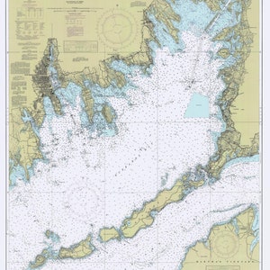 Bussards Bay Karte 1986 - Seekarte