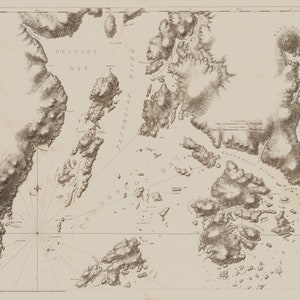 Küste von Maine - Penobscot Bay Karte - Seekarte Print