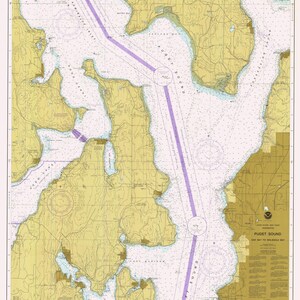 Puget Sound - Oak Bay to Shilshole Bay 1983 - Nautical Chart Print