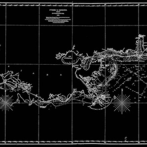 Golfo de México: Mapa - St. Marks a Galveston - Negro - Carta Náutica Print
