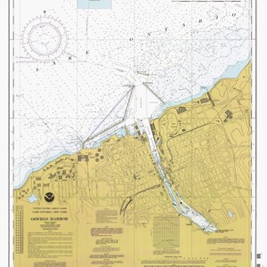 Oswego Harbor Map - 1997 - Nautical Chart Print