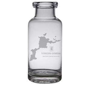 Jarra de vidro gravado Virgin Gorda