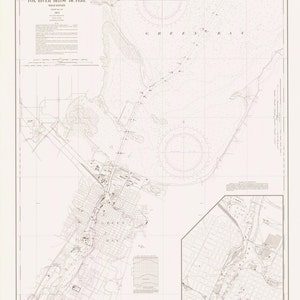 Mapa de Green Bay incluindo Fox River abaixo de De Pere - 1973 - Impressão de carta náutica