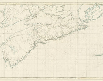 May include: A black and white map of Nova Scotia, Canada. The map is titled "A Chart of Nova Scotia" and includes the text "The Right Honourable the Lords Commissioners of the ADMIRALTY".