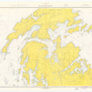 Fox Island Thorofare Mapa - 1969 - Impresión de cartas náuticas