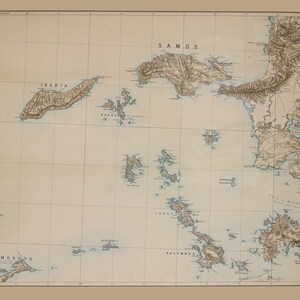 Samos Insel Karte 1860 - Türkei