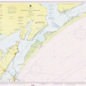 Mapa de Matagorda Light a Aransas Pass 1979 - Carta Náutica Print