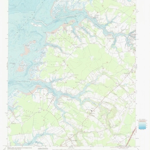 Pungoteague Virginia Map - 1968 - Nautical Chart Print