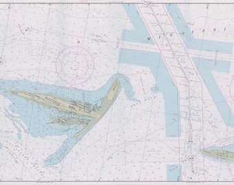 Cat & Ship Islands Map 1995 - Nautical Chart Print