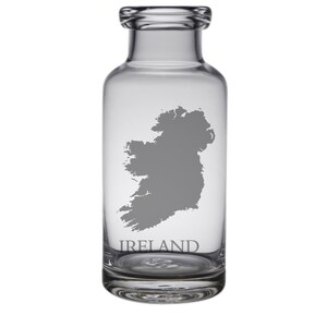Irlanda Mapa Jarra de vidrio grabado