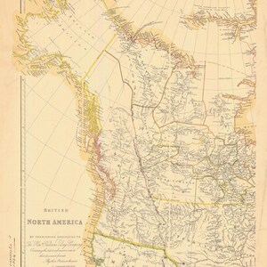 British North America 1898 - Nautical Chart Print