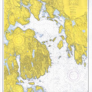 Frenchman Bay and Mount Desert Island Karte 1968 - Seekarte Druck
