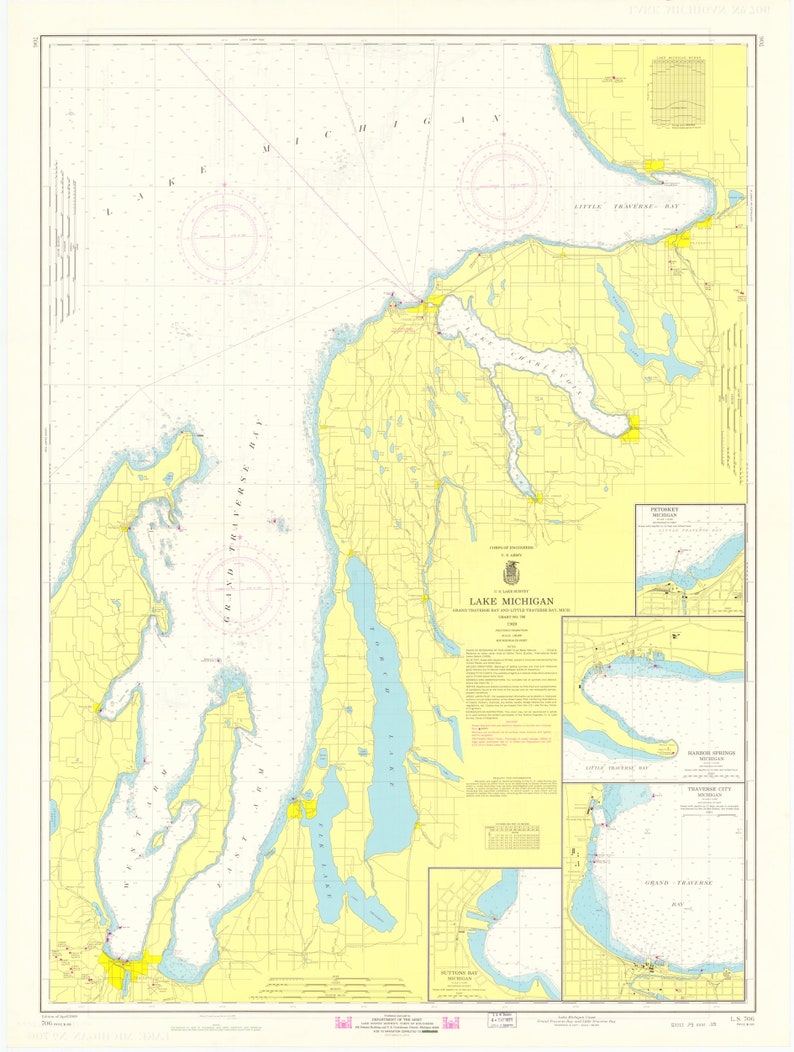 Central Lake Topographic Map 1954