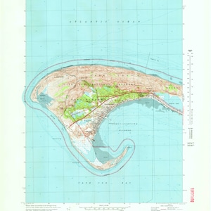 Provinztown Karte 1972 - Seekarte Print