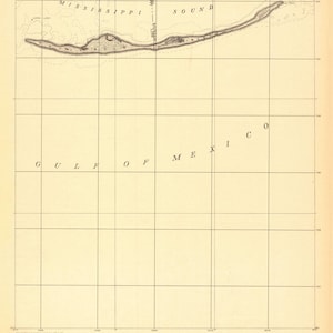 Petit Bois Insel Karte - 1921 - Seekarte Print