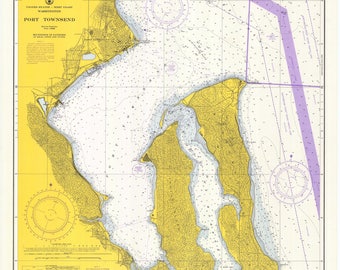 Mapa de Port Townsend - Washington - 1973 - Impresión de carta náutica