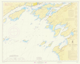 Lake Ontario-kaart 21 - Clayton to Stony Point 1968 - nautische kaartafdruk