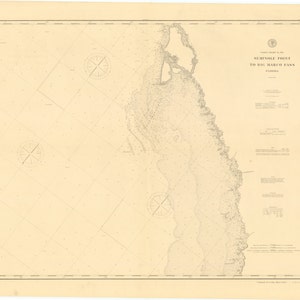 Mapa Seminole Point do Big Marco Pass 1893 - wydruk mapy morskiej