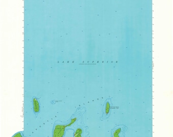 Rocky Island Topographic Map 1963 - Nautical Chart Print
