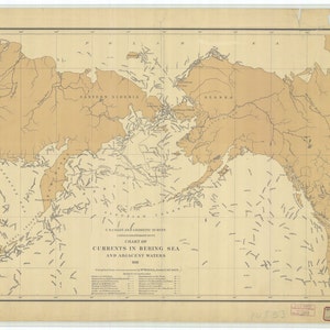Bering Seekarte - Seeströmungen - 1891