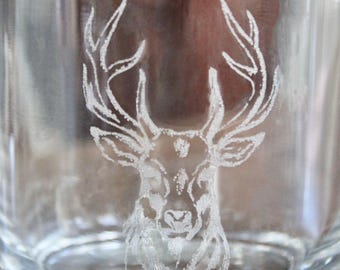 Lot De 4 Verres à Shot Tête De Cerf Inclinée 12 GA - Avec Boîte Cadeau - Idéal Chasse Et Fêtes