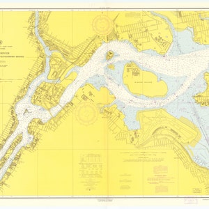 East River - Tallman Island to Queensboro Bridge 1963 - Nautical Chart Print