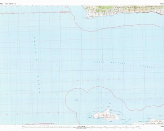 Point Conception topografische kaart Californië 1981 - nautische kaart afdrukken