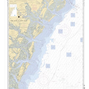 Mapa de Tybee Island para Doboy Sound 2005 - Impressão de carta náutica