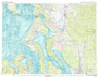 Mapa de Port Townsend (WA) - Washington - 1993 - Impresión de cartas náuticas