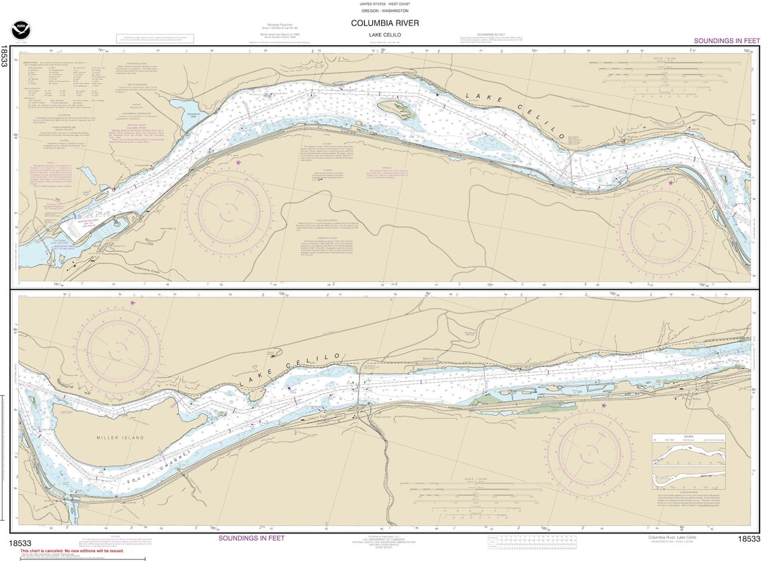 Columbia River Map Lake Celilio 2024 Nautical Chart Print Etsy Il 8gz9 