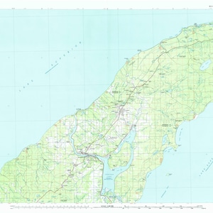 Hancock Michigan Topographic Map 1985 - Nautical Chart Print