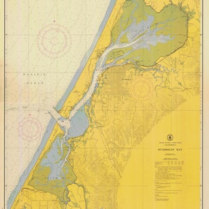 Carte de la baie de Humboldt - 1954 - Impression de carte marine