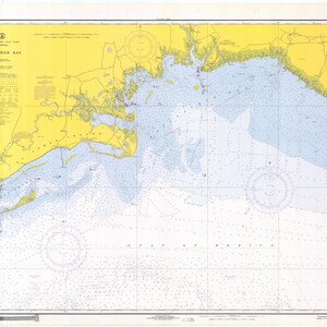 Mappa della baia di Apalachee 1968 - Stampa carta nautica