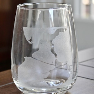 Oyster Bay, Alabama Map - Laser Engraved Glasses - Coastal Gift