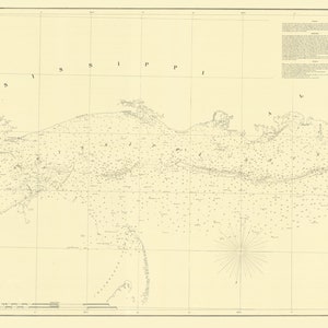 Costa marítima de los Estados Unidos - Mobile Bay to Lake Bogue 1857 - Impresión de cartas náuticas