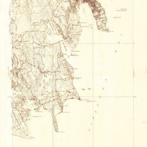 South Dartmouth Map - 1936 - Sepia